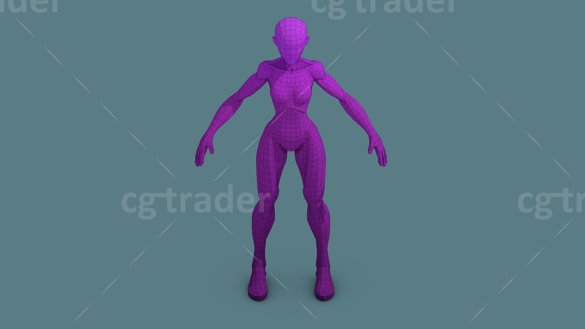 Low Poly  Character Stylized Base Meshes Isometric Icon Low-poly 3D model_22