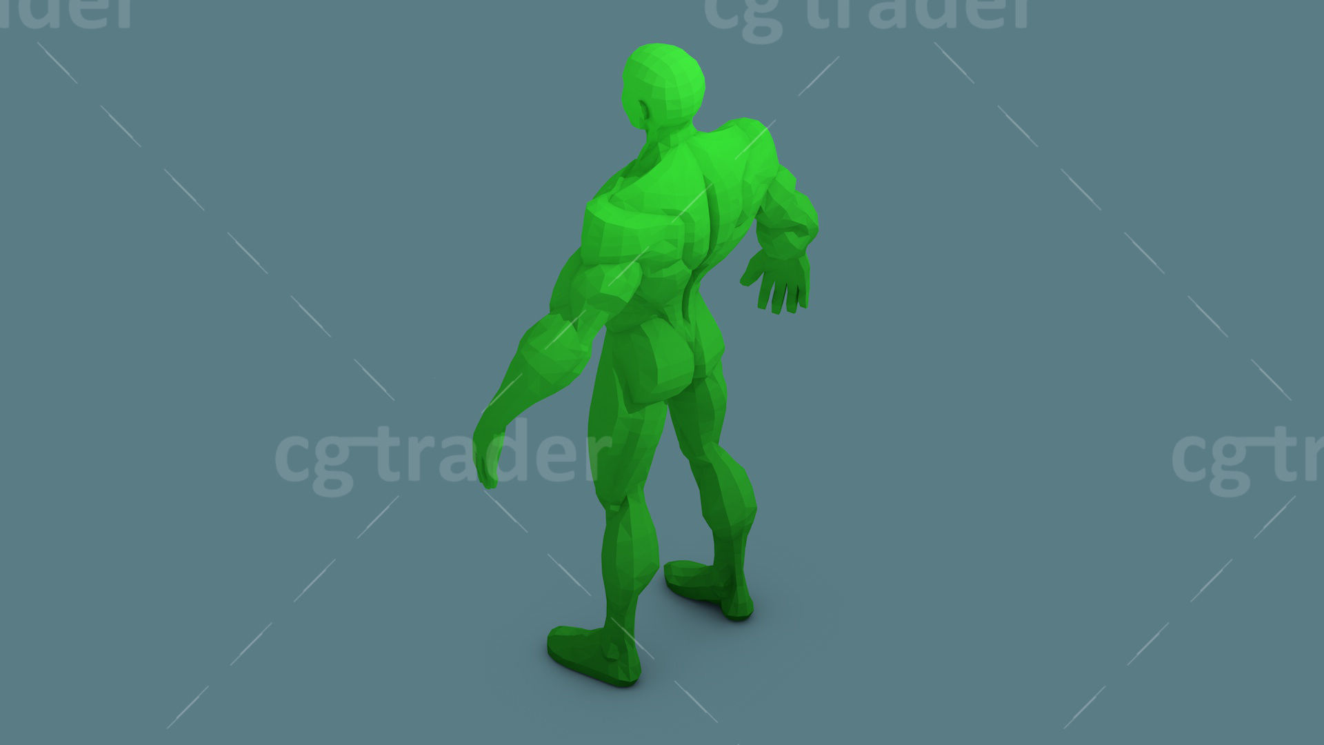 Low Poly  Character Stylized Base Meshes Isometric Icon Low-poly 3D model_11