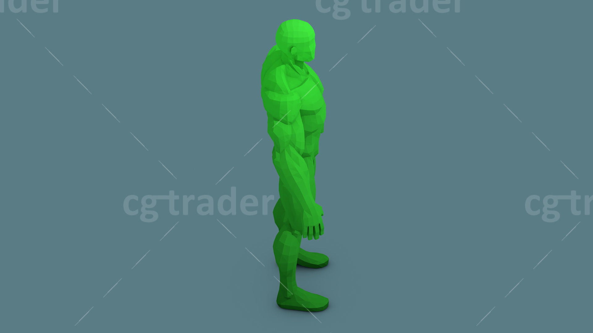 Low Poly  Character Stylized Base Meshes Isometric Icon Low-poly 3D model_17