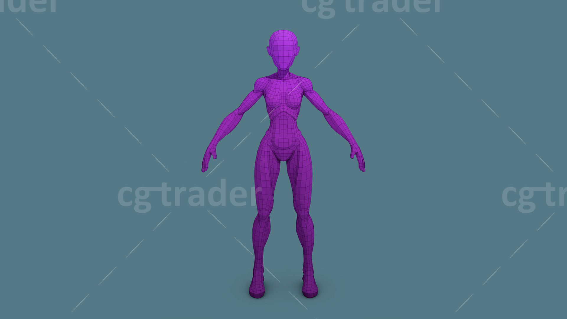 Low Poly  Character Stylized Base Meshes Isometric Icon Low-poly 3D model_36