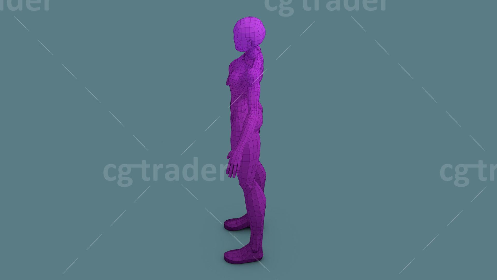 Low Poly  Character Stylized Base Meshes Isometric Icon Low-poly 3D model_26