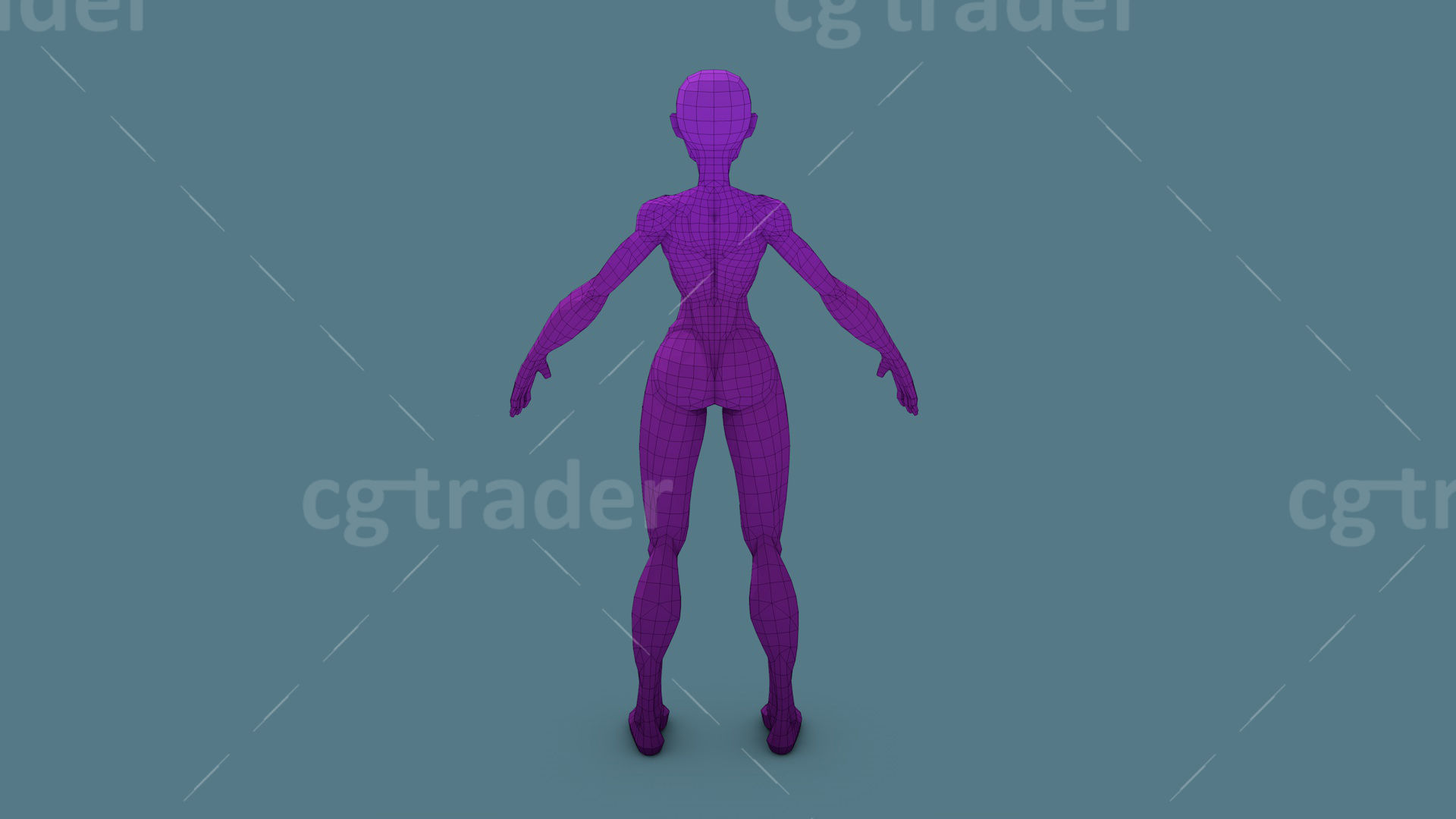 Low Poly  Character Stylized Base Meshes Isometric Icon Low-poly 3D model_35