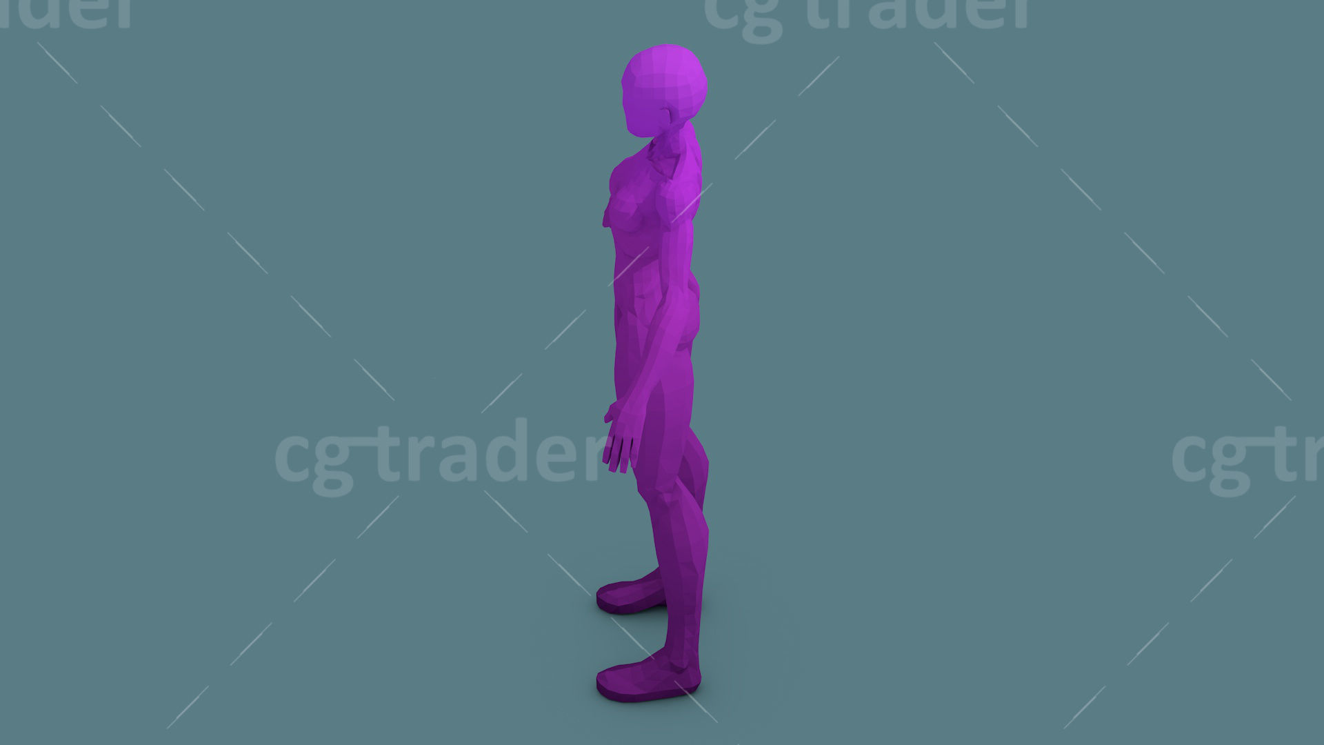 Low Poly  Character Stylized Base Meshes Isometric Icon Low-poly 3D model_25