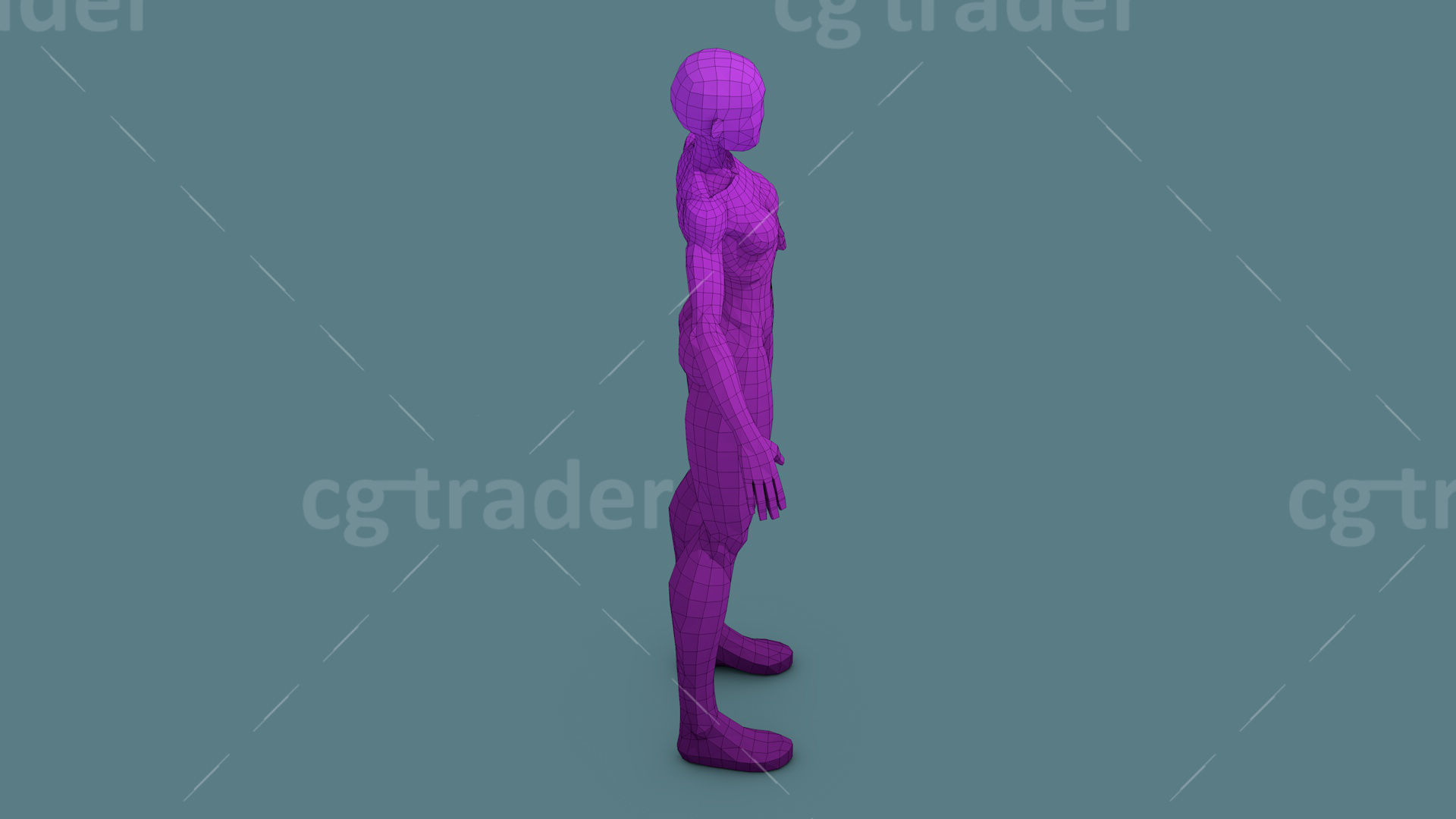 Low Poly  Character Stylized Base Meshes Isometric Icon Low-poly 3D model_34