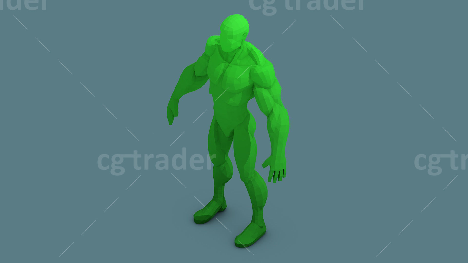 Low Poly  Character Stylized Base Meshes Isometric Icon Low-poly 3D model_7