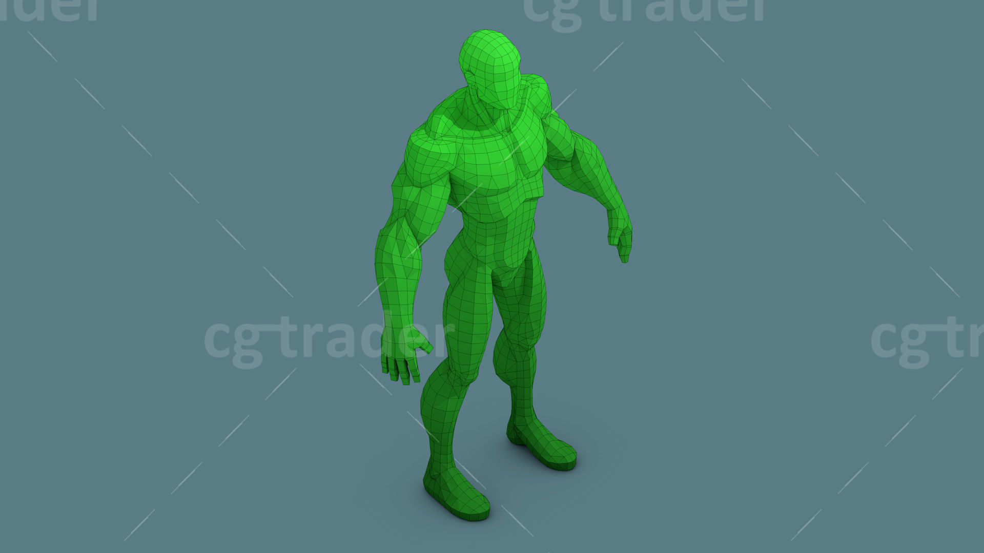 Low Poly  Character Stylized Base Meshes Isometric Icon Low-poly 3D model_4