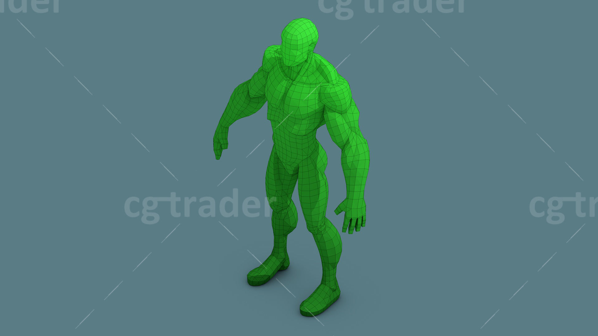 Low Poly  Character Stylized Base Meshes Isometric Icon Low-poly 3D model_8