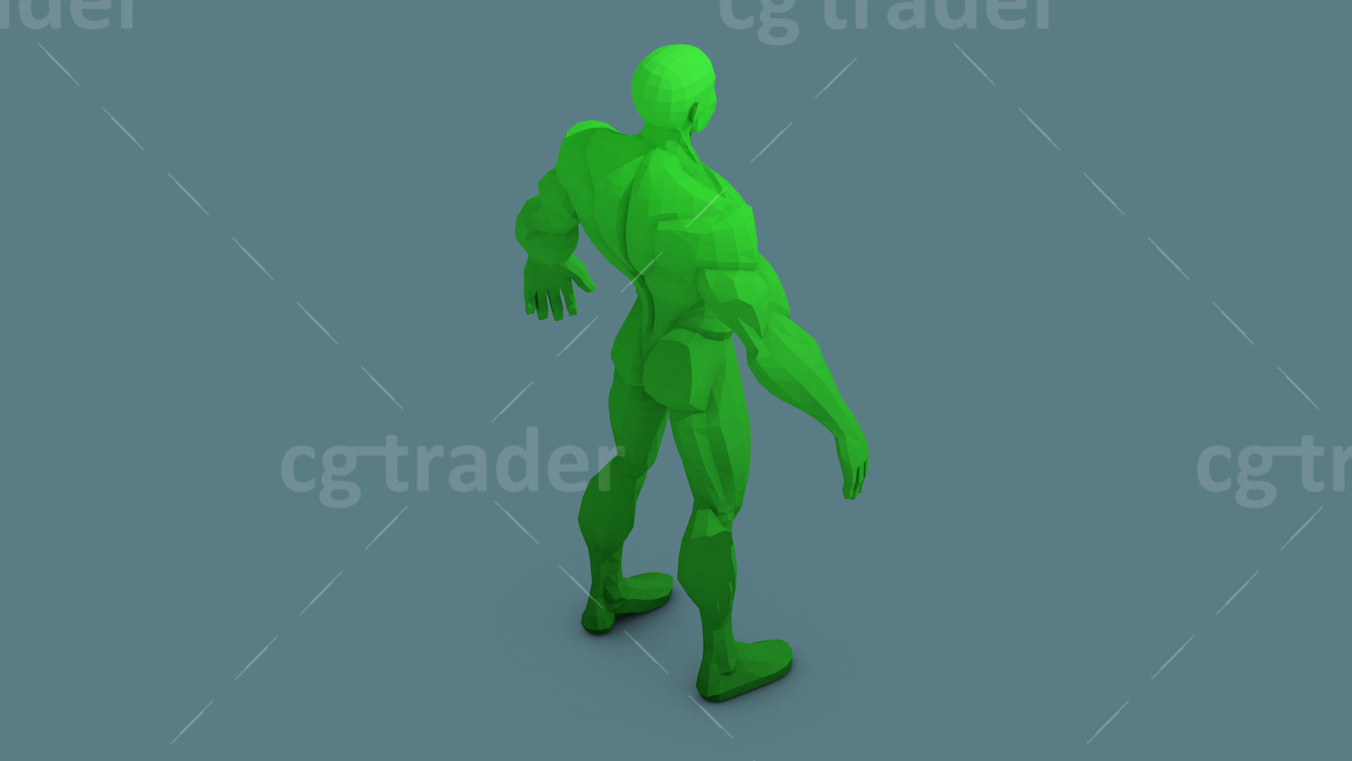 Low Poly  Character Stylized Base Meshes Isometric Icon Low-poly 3D model_15