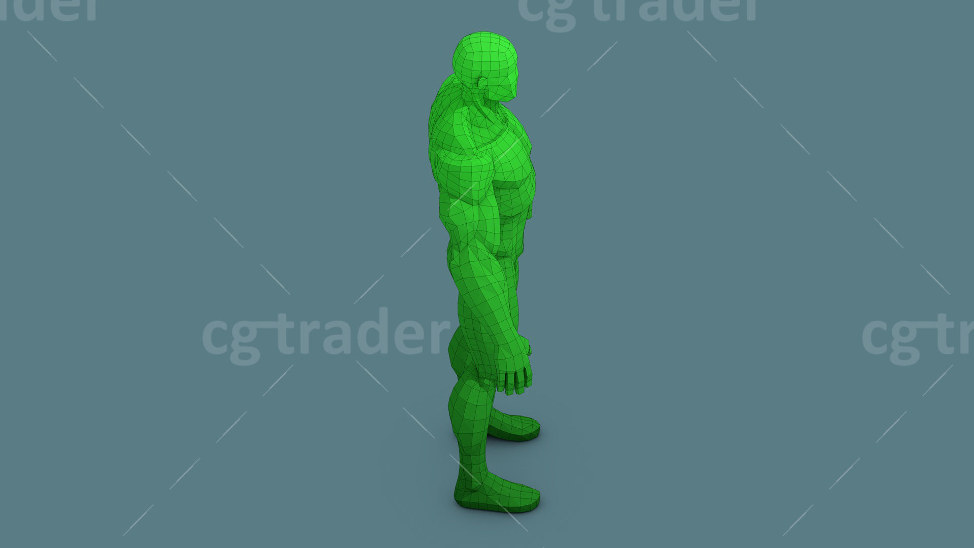 Low Poly  Character Stylized Base Meshes Isometric Icon Low-poly 3D model_18