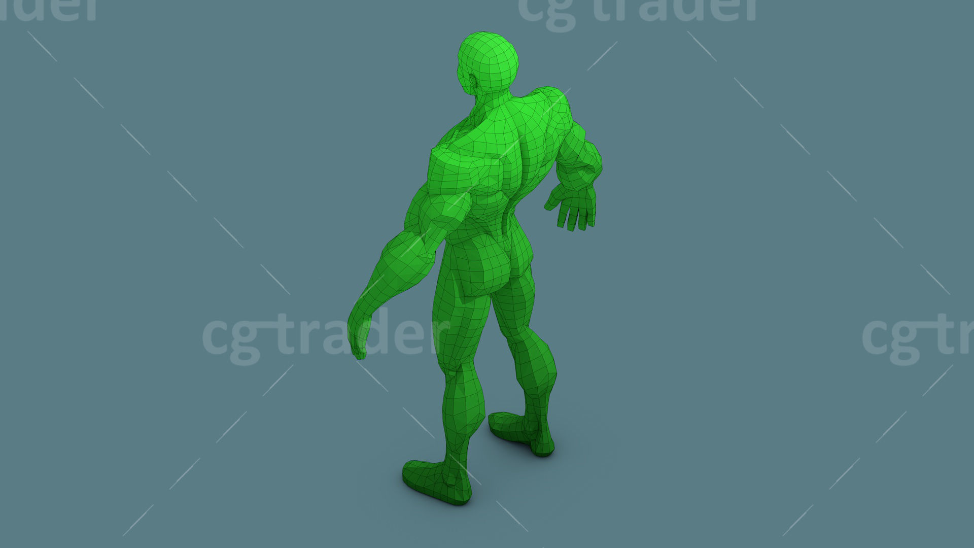 Low Poly  Character Stylized Base Meshes Isometric Icon Low-poly 3D model_12