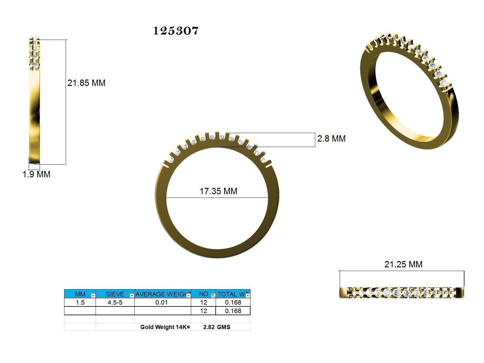 Ring - 125307 3D print model_12