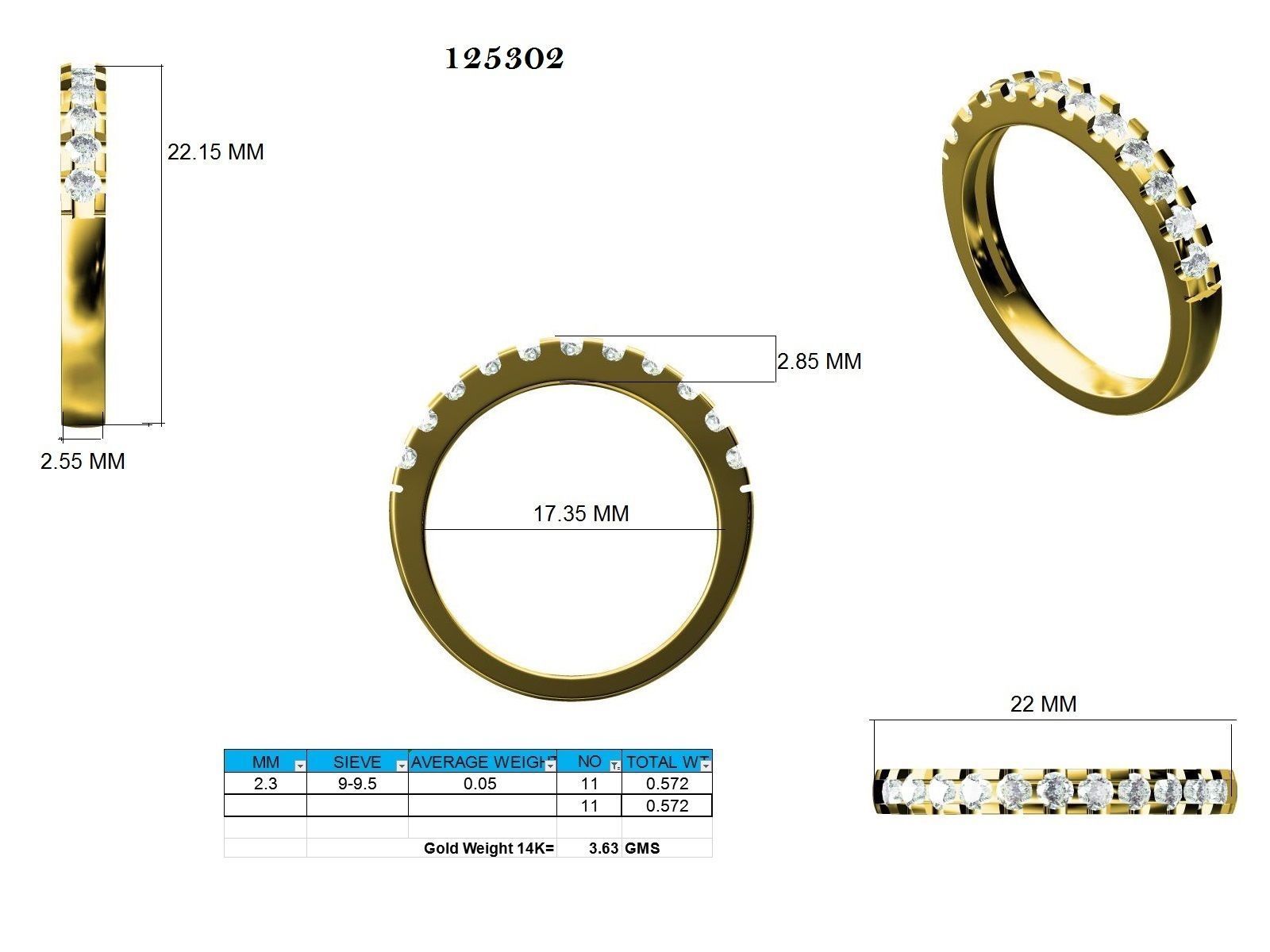 Ring - 125302 3D print model_12