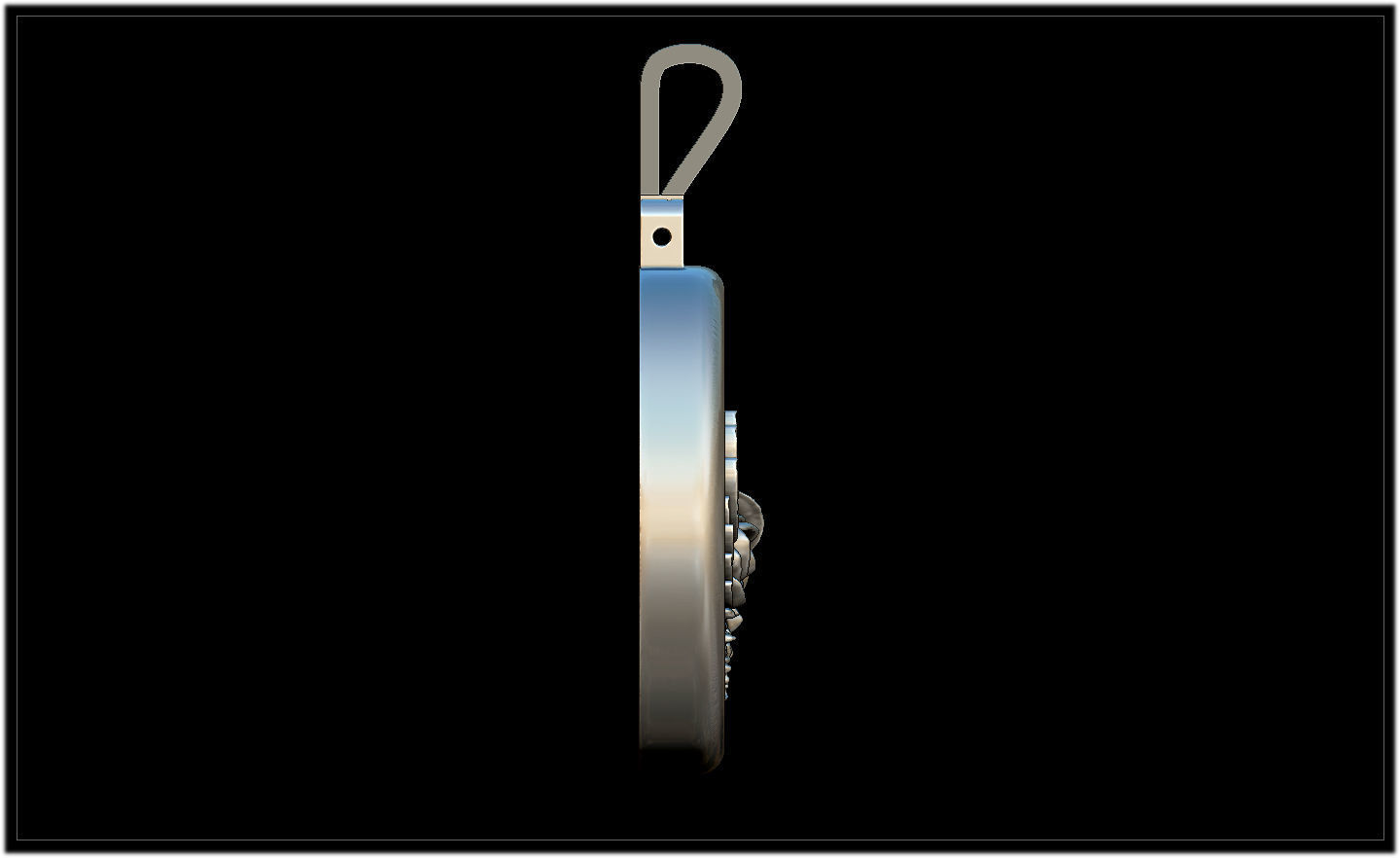 Owl medal 3D print model_3