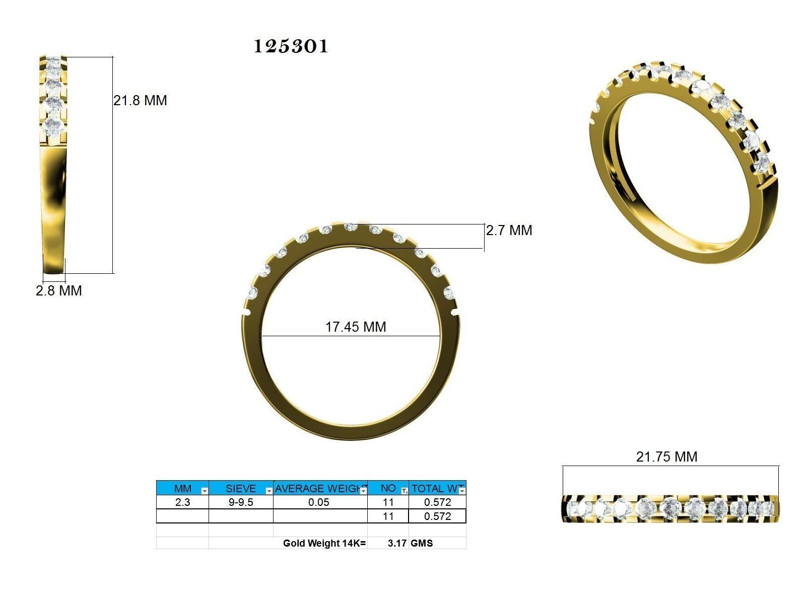 Ring - 125301 3D print model_12