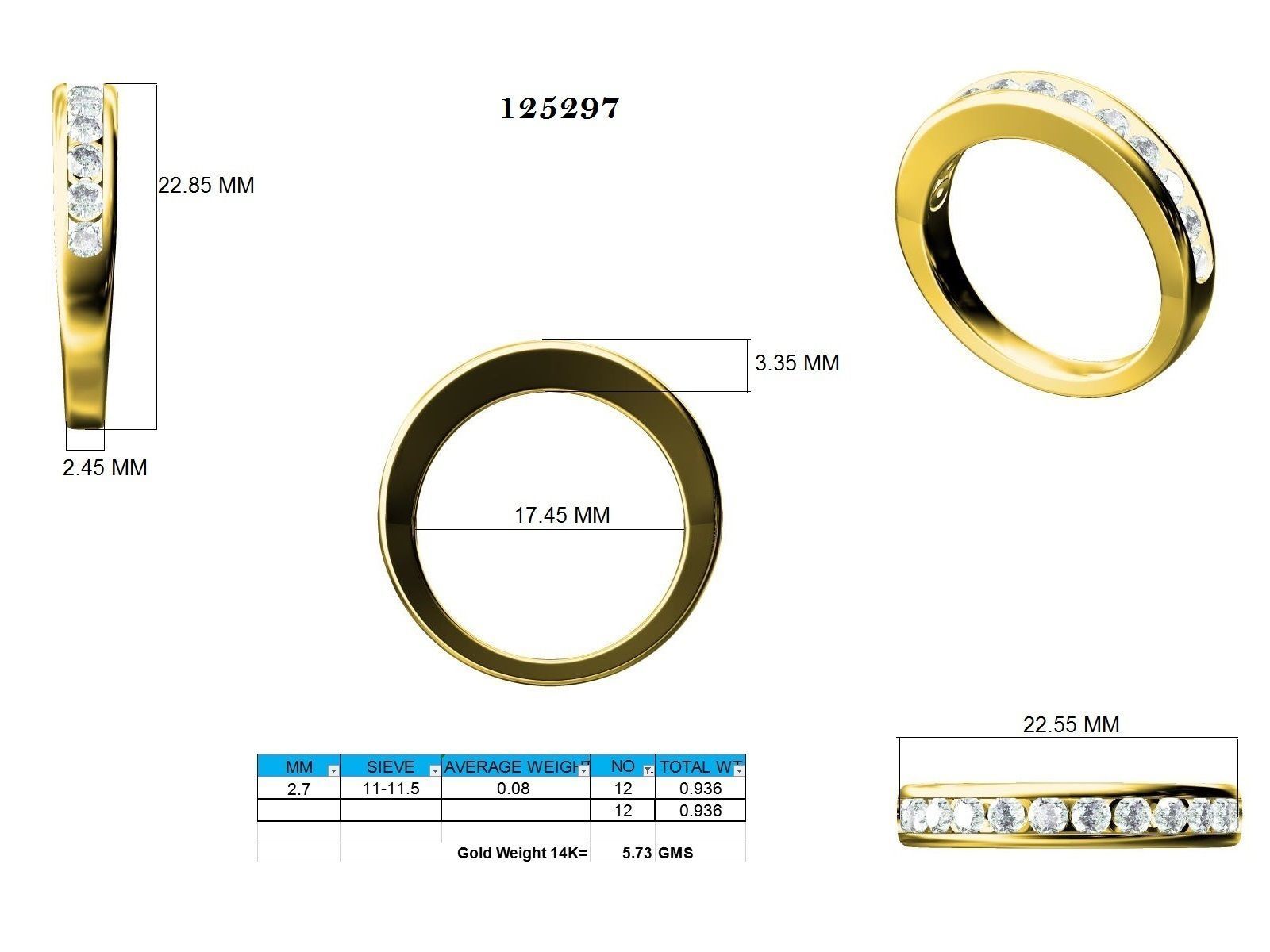 Ring - 125297 3D print model_12