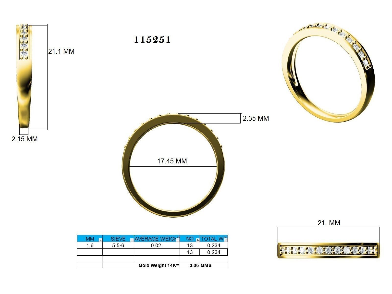 Ring - 115251 3D print model_12