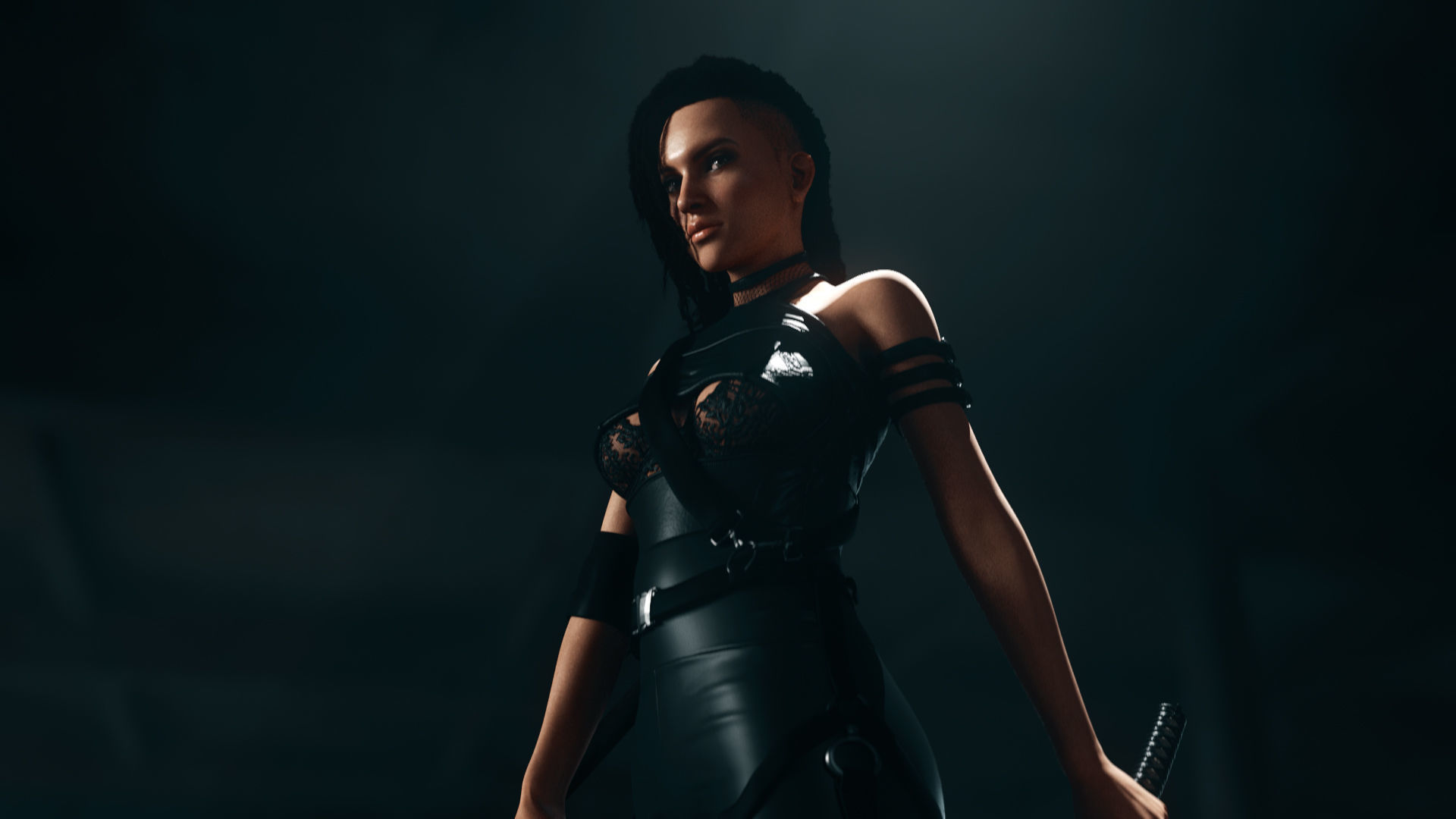 Rogue Rigged Female Model with Facial Blend shapes Low-poly 3D model_3