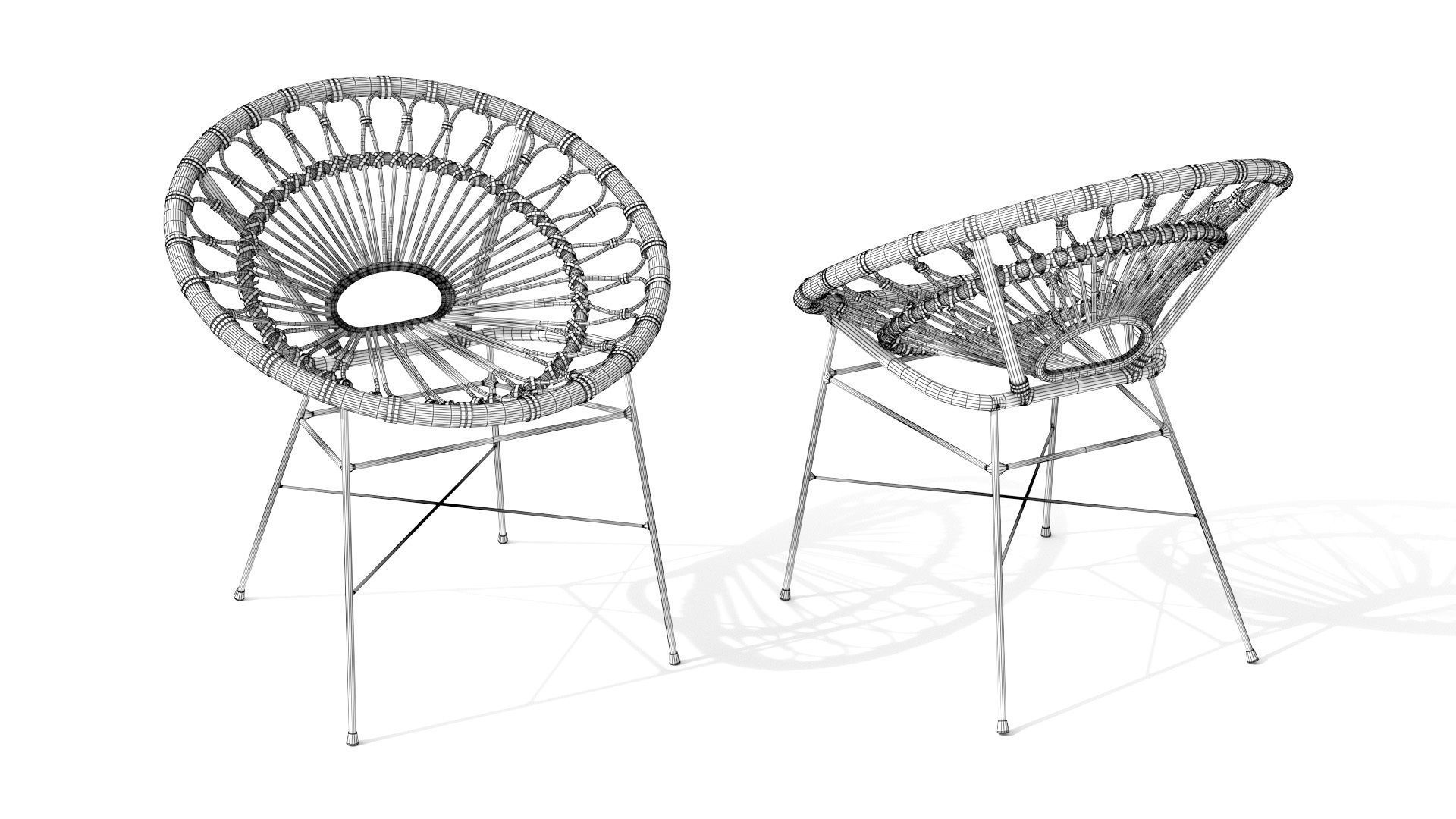 Daisy Lounge Chair Low-poly 3D model_11