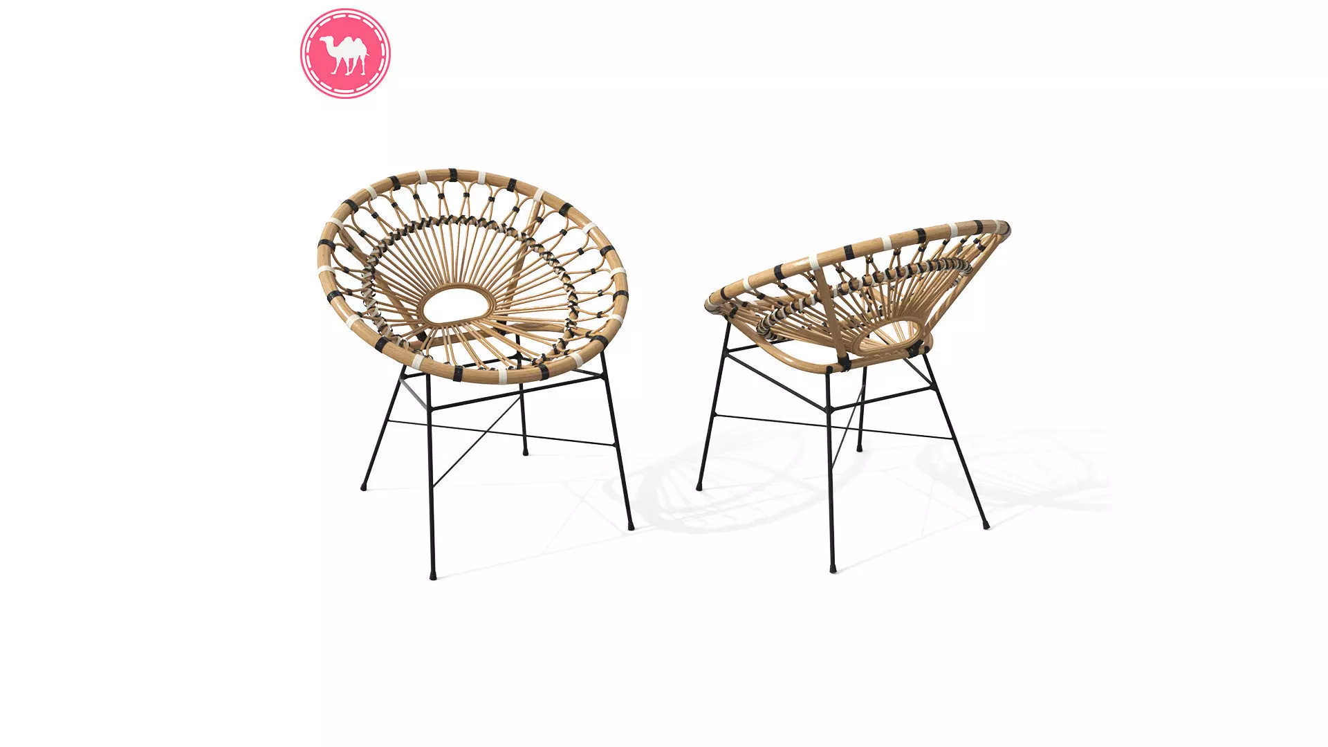 Daisy Lounge Chair Low-poly 3D model_0