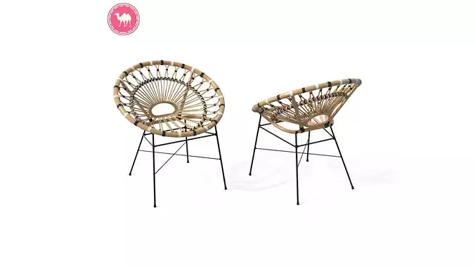 Daisy Lounge Chair Low-poly 3D model