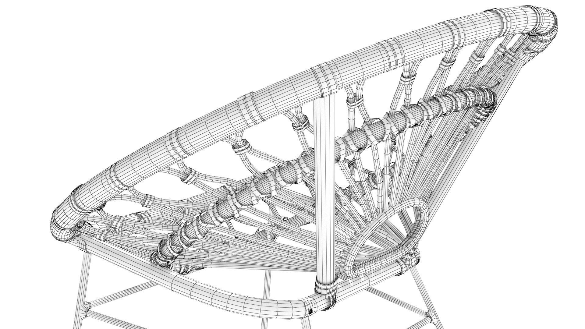 Daisy Lounge Chair Low-poly 3D model_12