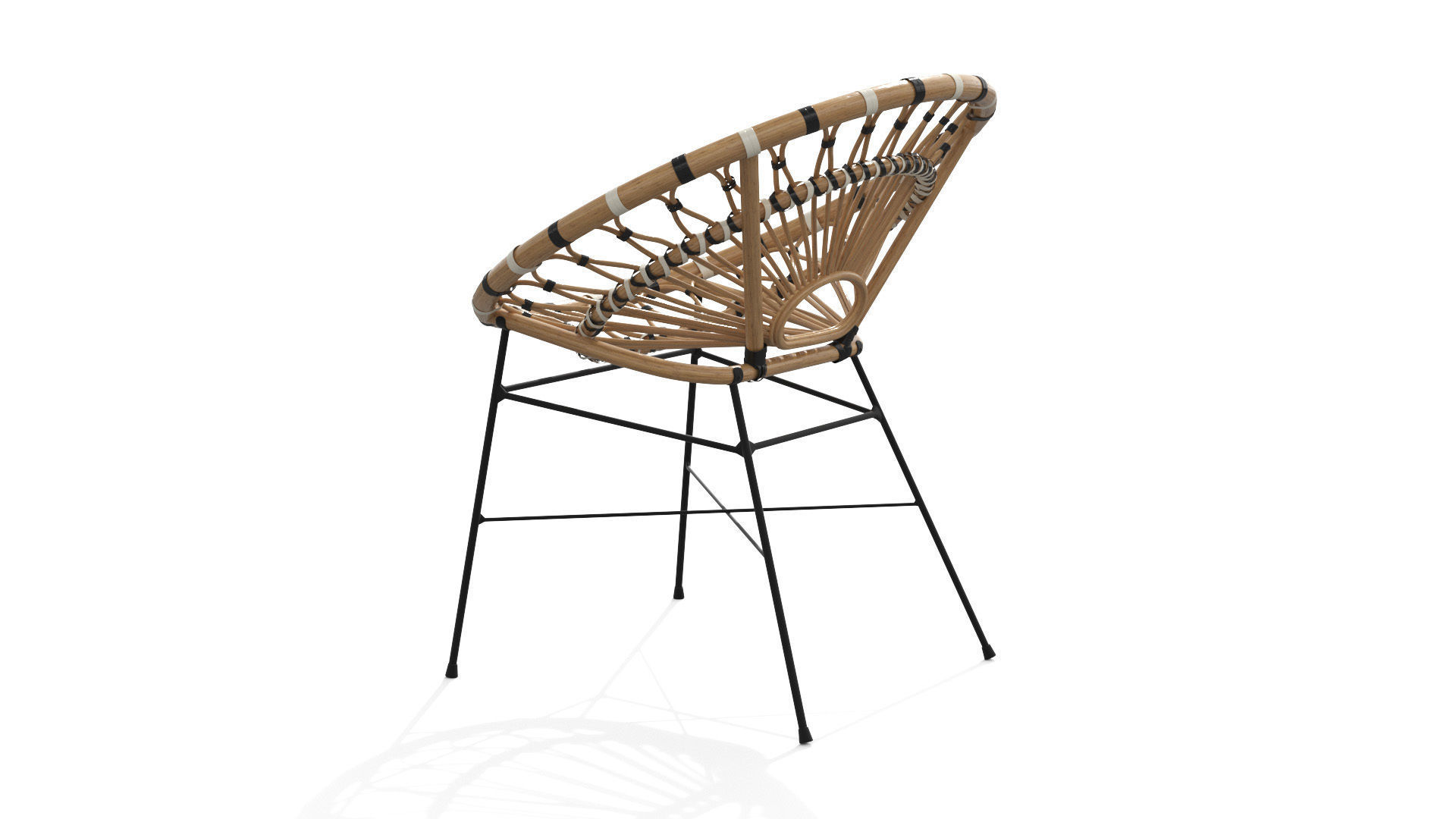 Daisy Lounge Chair Low-poly 3D model_5