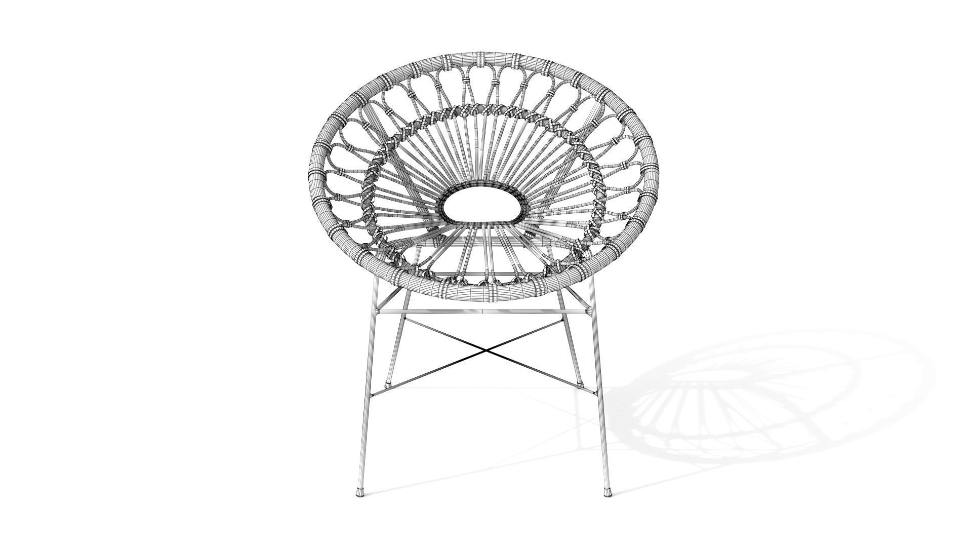 Daisy Lounge Chair Low-poly 3D model_19