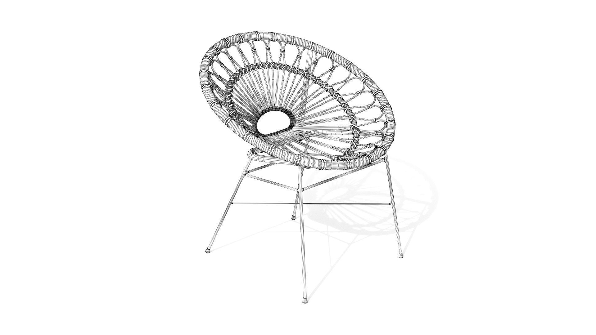 Daisy Lounge Chair Low-poly 3D model_18