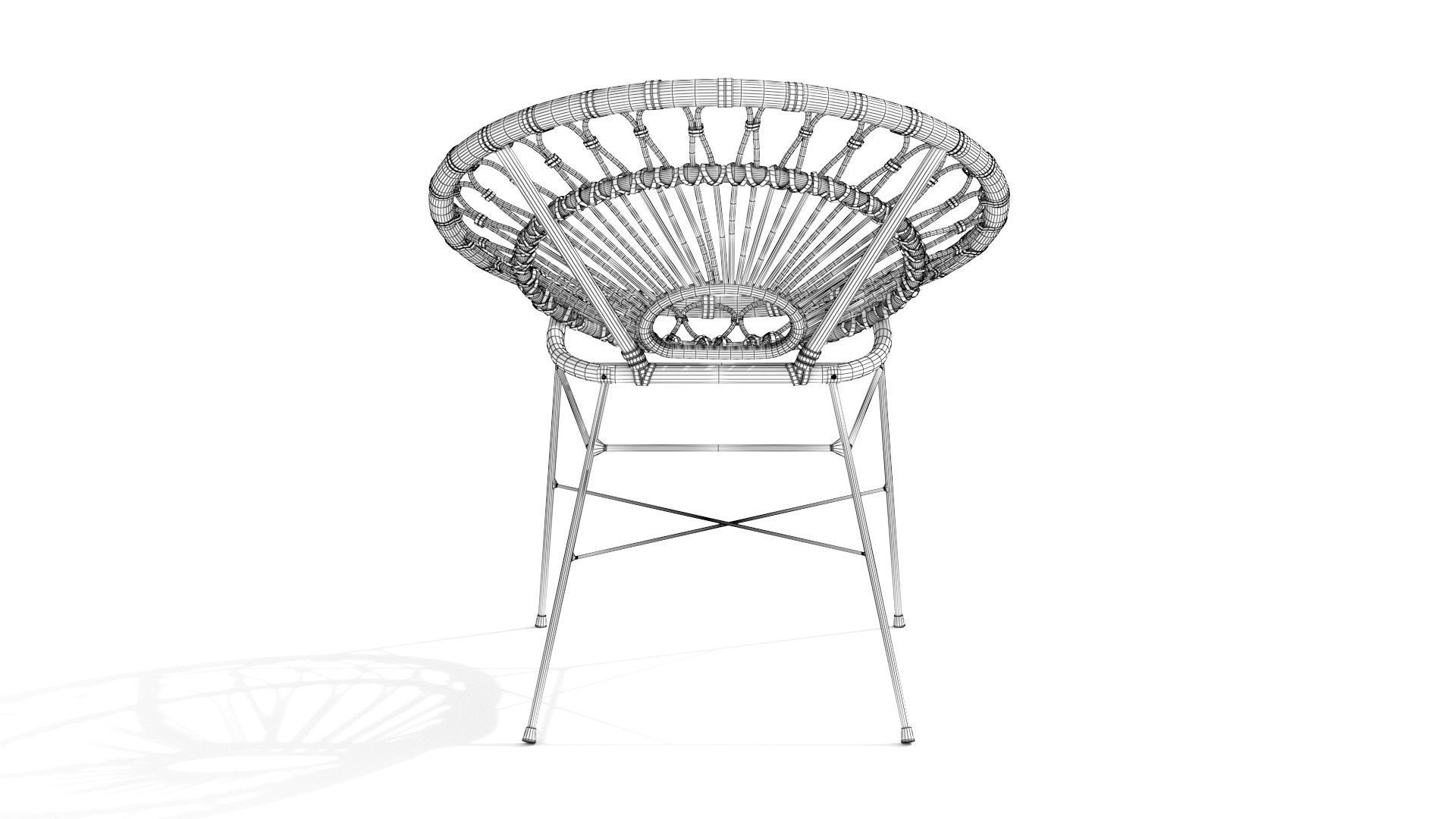 Daisy Lounge Chair Low-poly 3D model_15