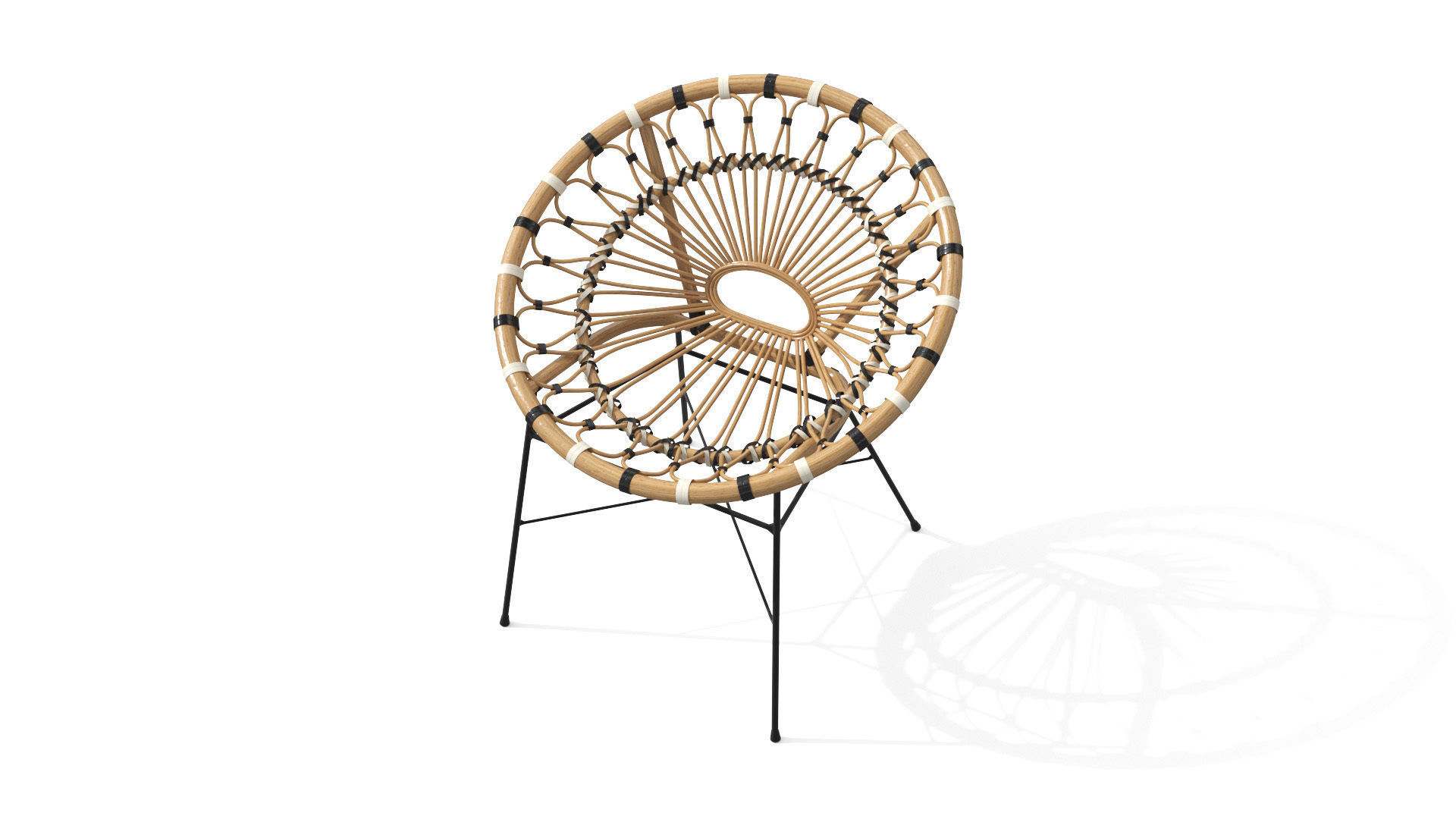 Daisy Lounge Chair Low-poly 3D model_4