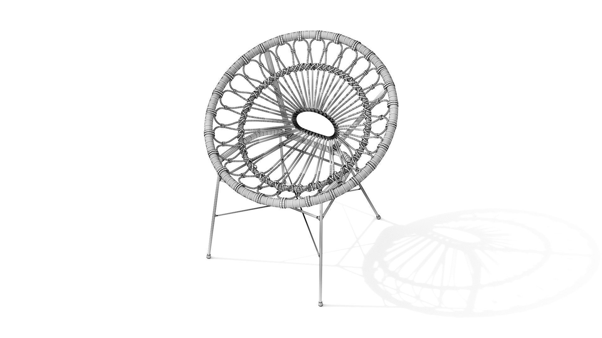 Daisy Lounge Chair Low-poly 3D model_17
