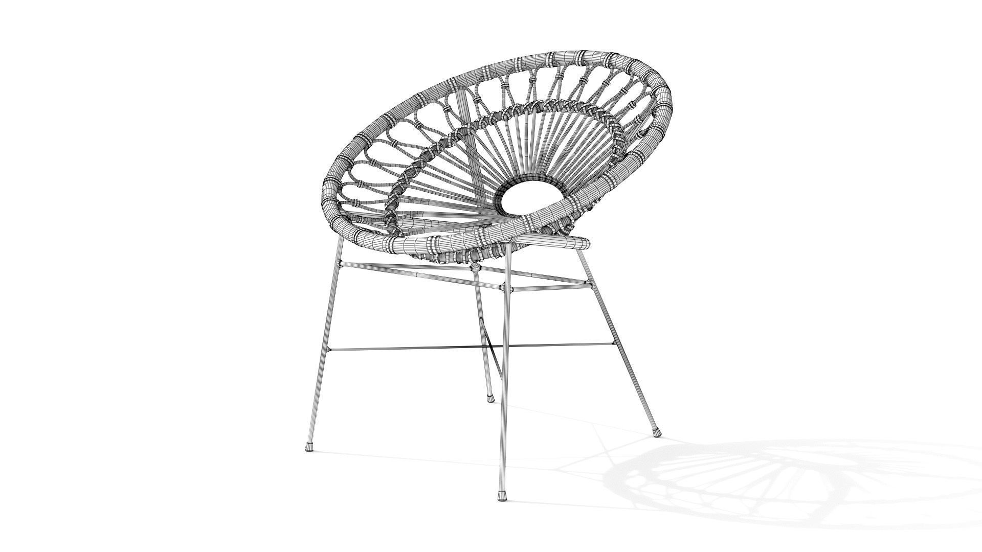 Daisy Lounge Chair Low-poly 3D model_20