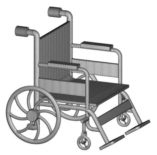 Medical Wheelchair 3D print model_8