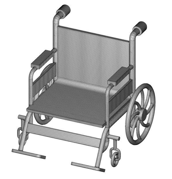 Medical Wheelchair 3D print model_3