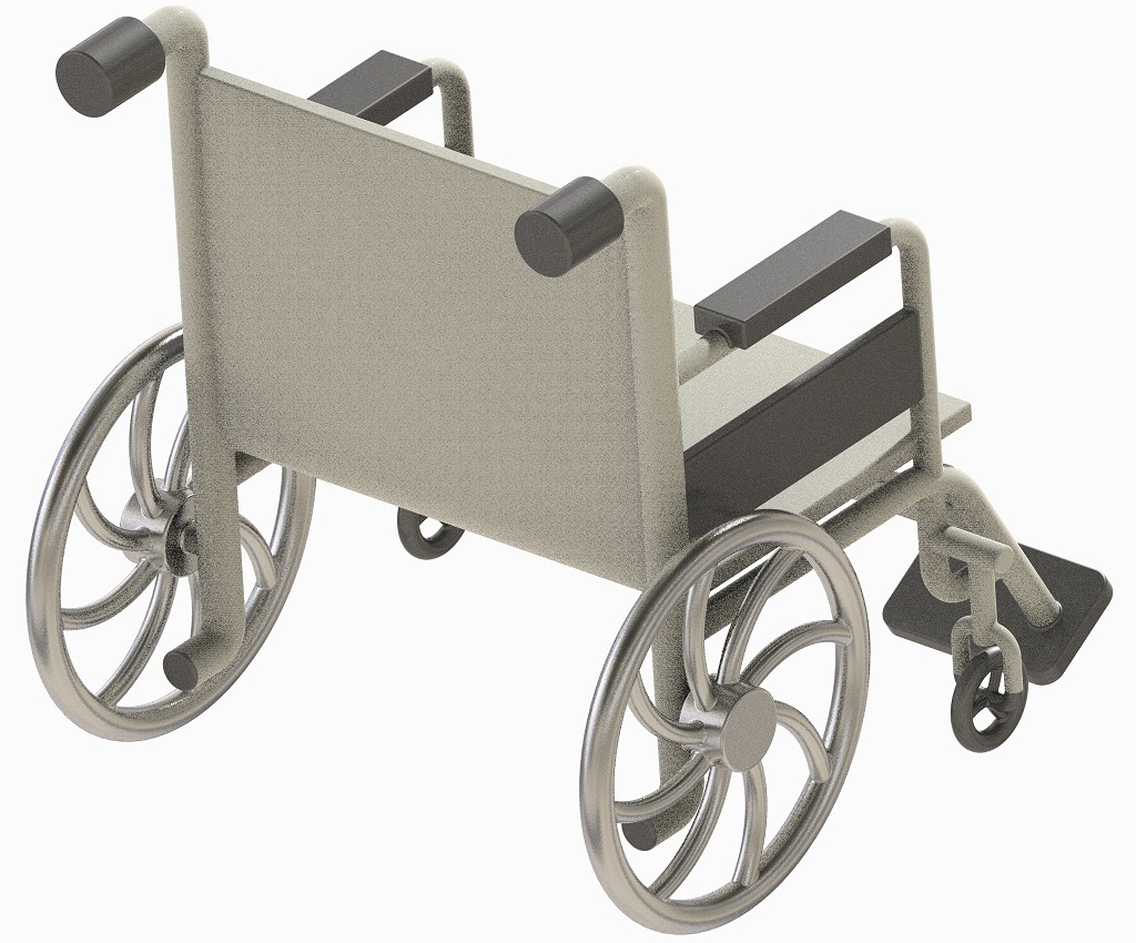 Medical Wheelchair 3D print model_2