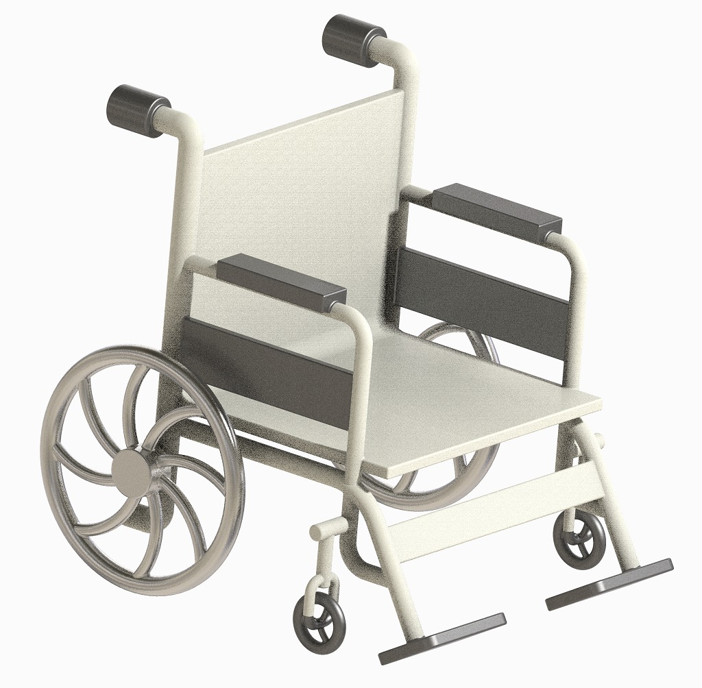 Medical Wheelchair 3D print model_1