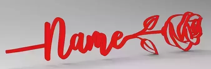 Your loved one name in lovely rose