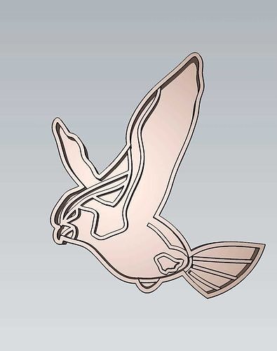 Pokemon Pidgeot Cookie Cutter Stamp Cake Decorating 3D model