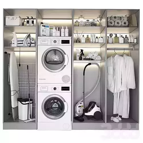 LAUNDRY ROOM Low-poly 3D model