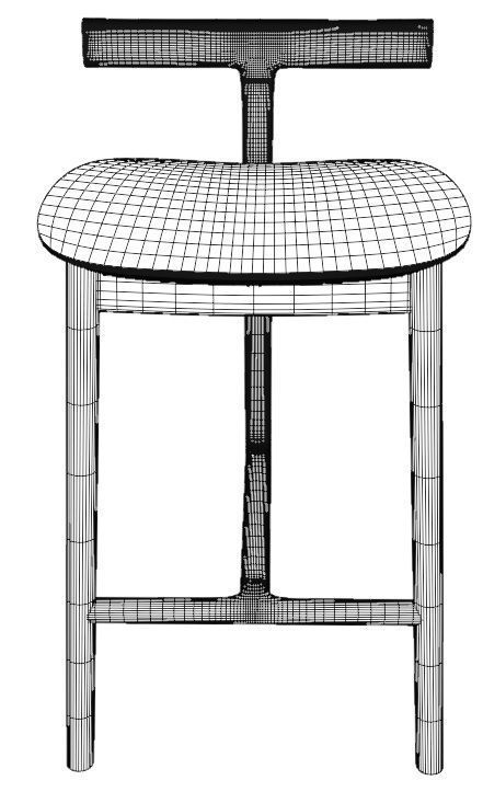 Bar chair Stool 3d model  3D model_6