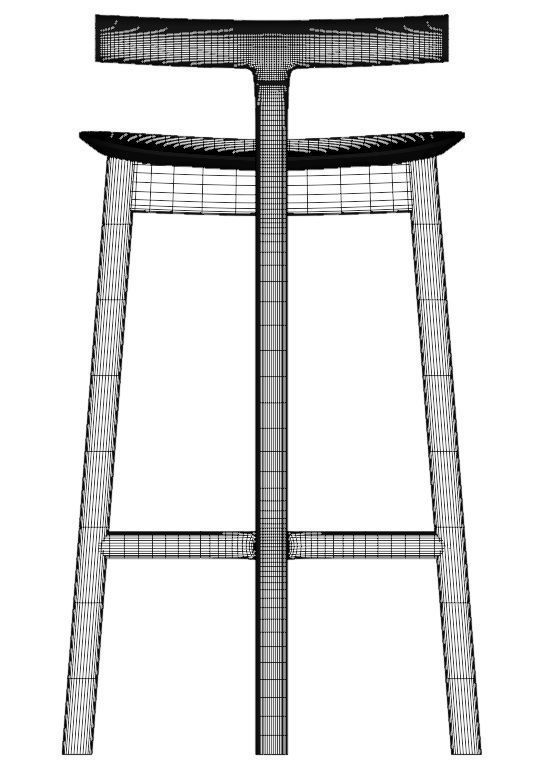 Bar chair Stool 3d model  3D model_8