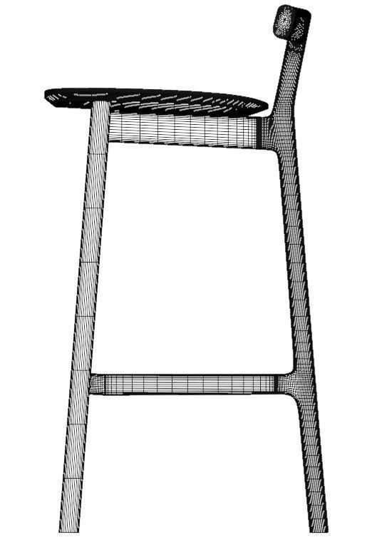 Bar chair Stool 3d model  3D model_7