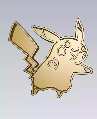 Pokemon Pikachu Cookie Cutter Stamp Cake Decorating 3D model