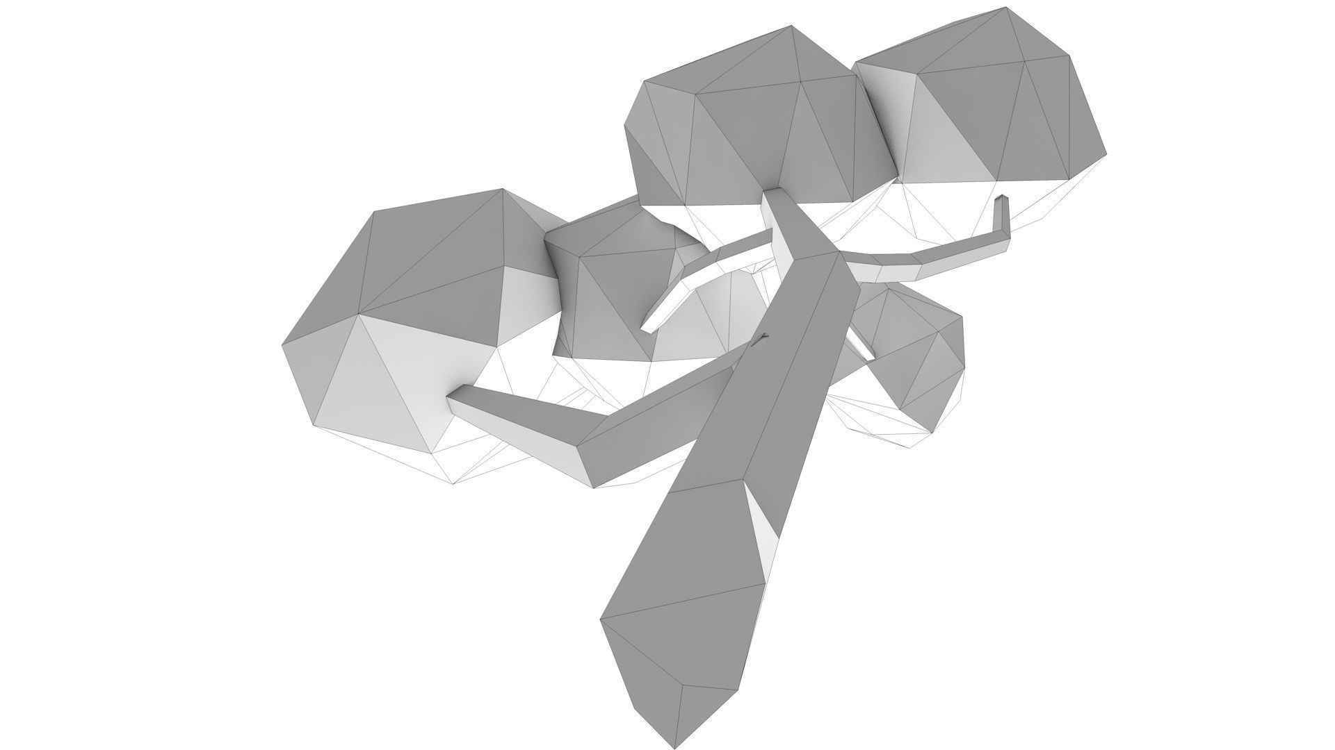 Low Poly Polygon Tree 2 Low-poly 3D model_11