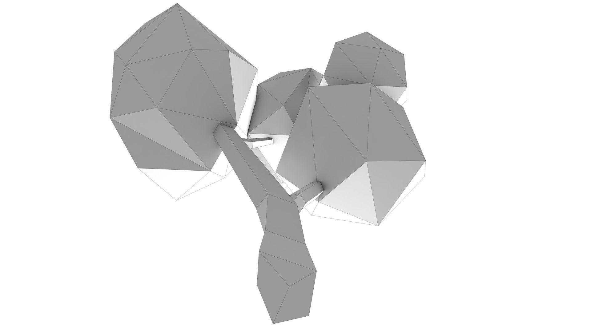 Low Poly Polygon Tree 4 Low-poly 3D model_11