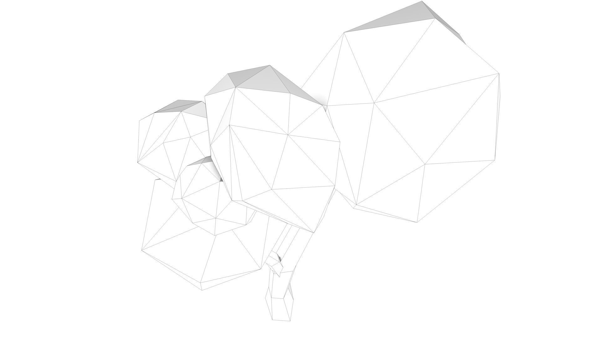 Low Poly Polygon Tree 4 Low-poly 3D model_9