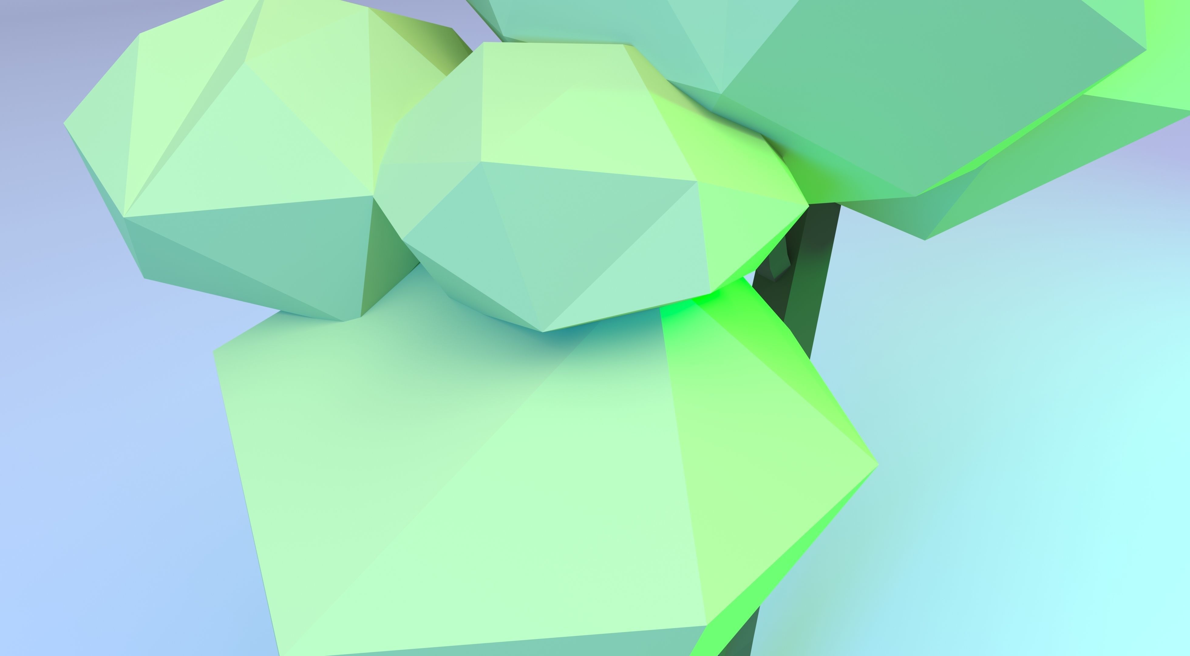 Low Poly Polygon Tree 4 Low-poly 3D model_5