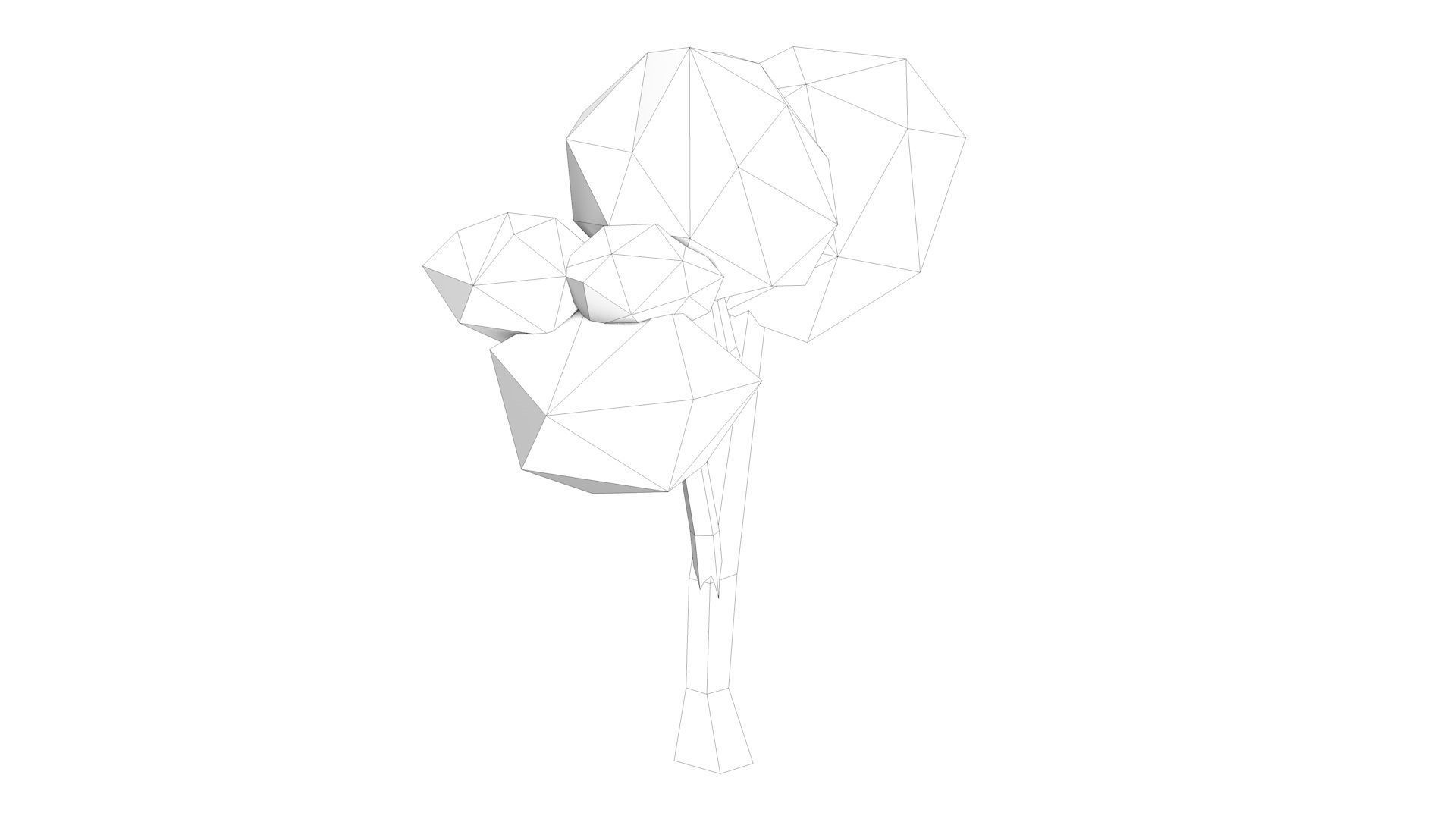 Low Poly Polygon Tree 4 Low-poly 3D model_8