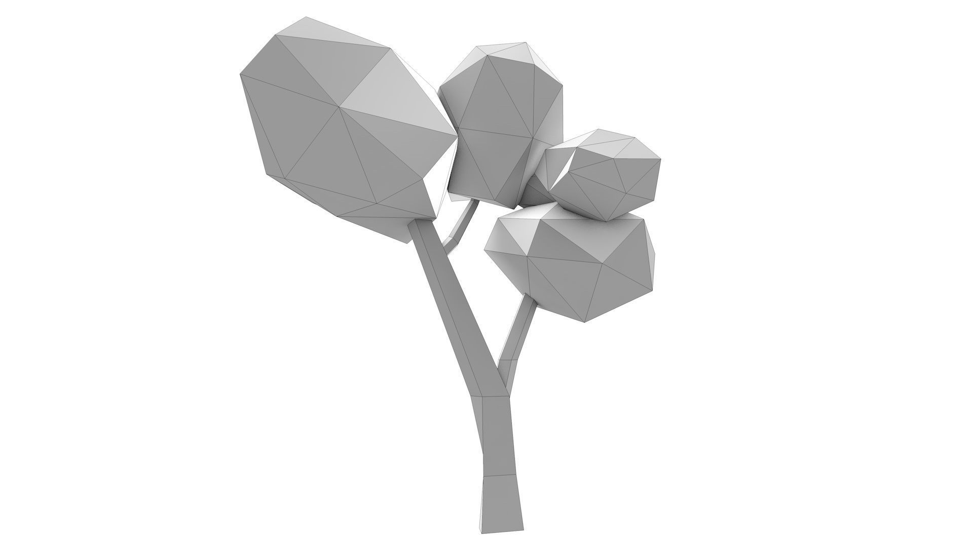 Low Poly Polygon Tree 4 Low-poly 3D model_10