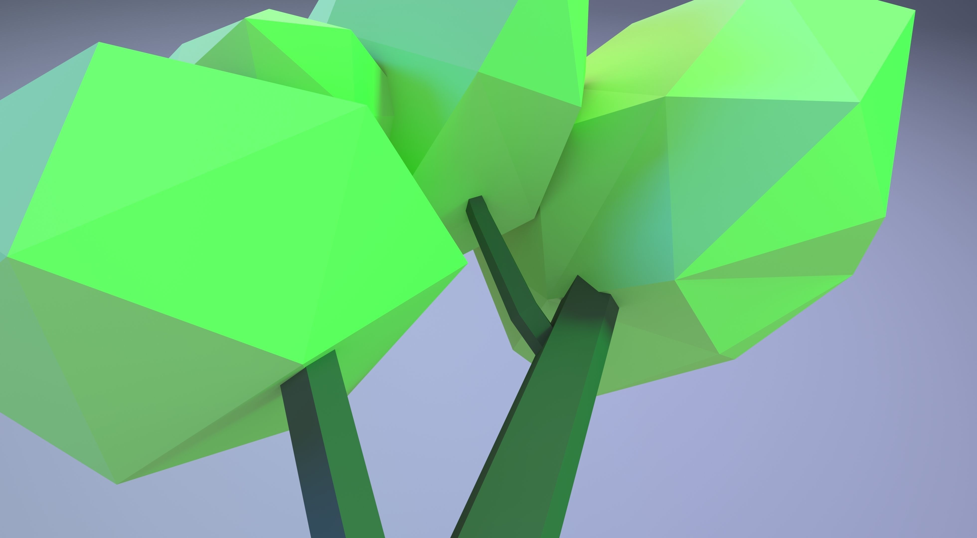 Low Poly Polygon Tree 4 Low-poly 3D model_4